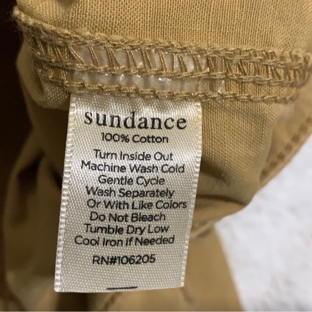 Sundance Catalog Wide Leg Crop Pants in 14 Mustard/Gold - Picture 4 of 7